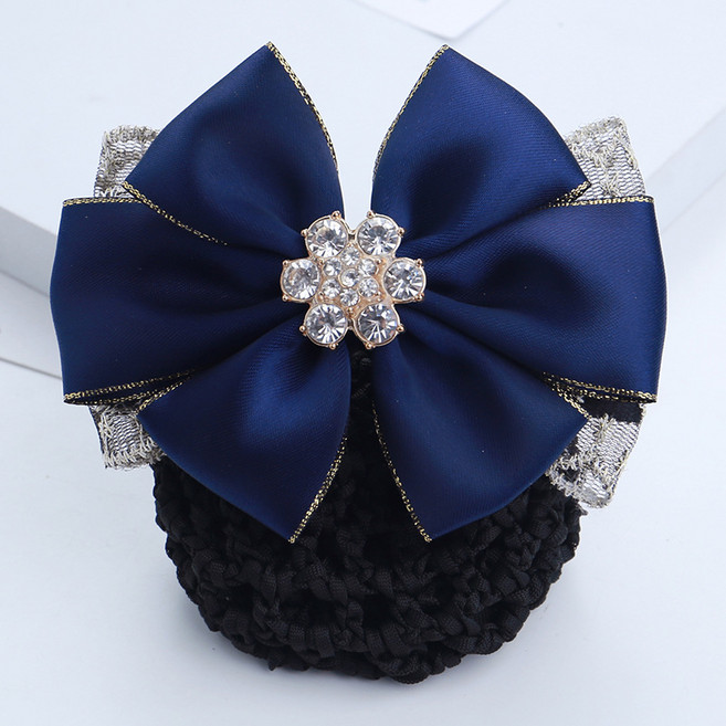 YIEUN 대매화레이스헤어망 간호사 승무원 직장여성 콩클 공연 고급헤어망