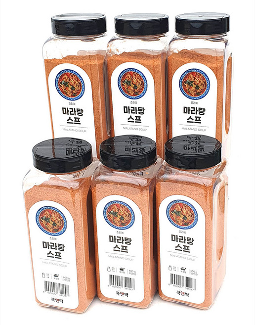 새마원 쿡앤딱 마라탕스프 분말 600g 육수 국물맛 파우더 가루, 6개