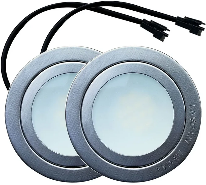 2피스 2W 68mm 주방 레인지 후드 LED 조명 12V AC 입력 EL4.5 커넥터 젖빛 유리 4000K 연기 전구, 01 Natural White 4000K, 01 With SM Connector, 01 아니다