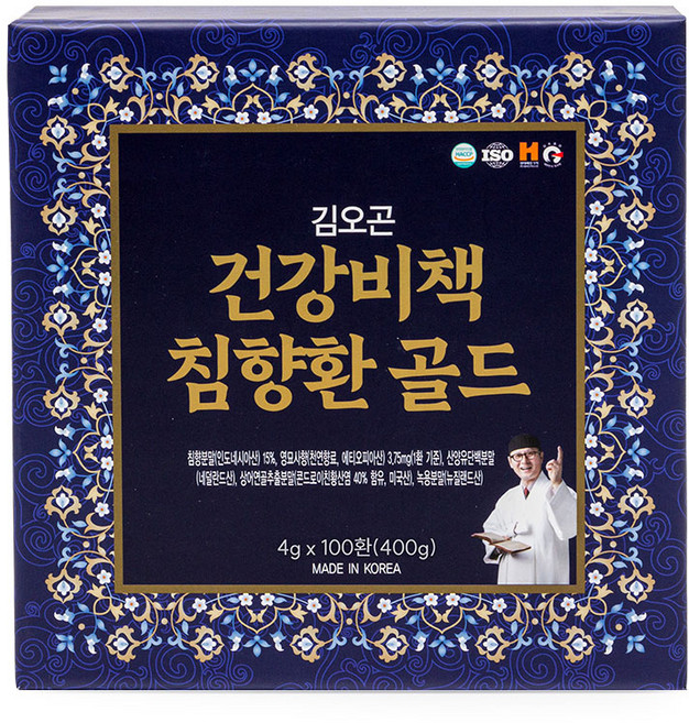 [공식] 김오곤 건강비책 침향환 골드, 4g, 100개