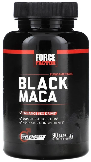 Force Factor 펀더멘탈 블랙 마카 캡슐 90정, 1개 - 쿠팡