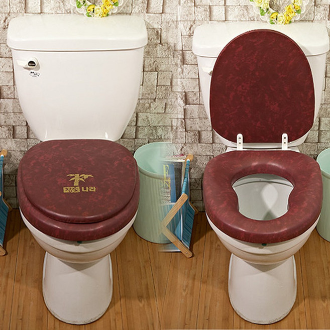 변기커버 시트 충무산업 푹신한 커버 특대형 G1형, 참숯나라 변기커버 와인