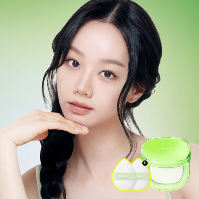 [혜리 파우더] 네이버단독 비플레인 녹두 코튼핏 파우더 팩트 (SPF30 PA+++) 7g+미니 물방울퍼프 2개입 /선파우더, 파우더 팩트 7g+미니 물방울 퍼프 2개입, 없음