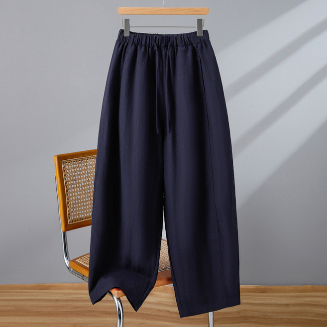 ZAJA 여름 여성 와이드 팬츠 시원한 루즈핏 편한 밴딩 바지