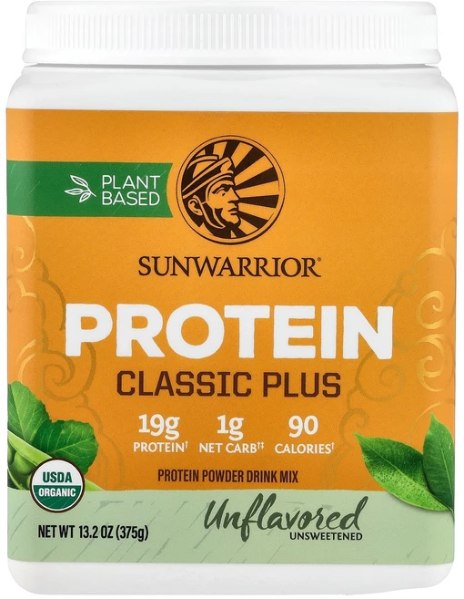 Sunwarrior Classic Plus Protein Unflavored 13.2 oz 375 g, 374 g - 쿠팡
