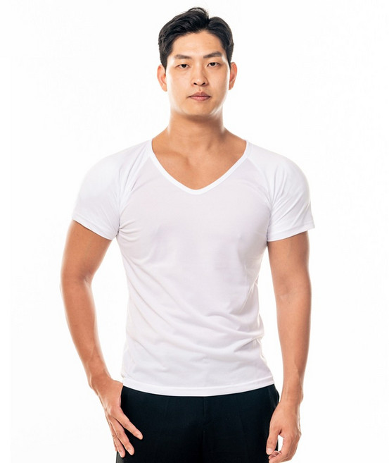 위너핏 남자 어깨뽕 반팔티 어깨패드 보정속옷 브이넥