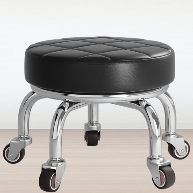 라워스 무소음 가죽 부드러운 무빙 의자, 블랙, 1개