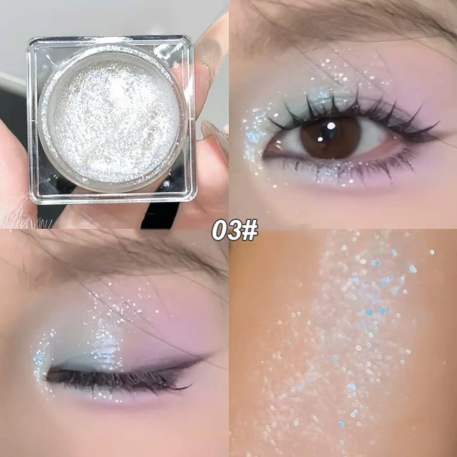 펄글로스 하이라이터 페이스트 메이크업 웨트 샤인 다이아몬드 글리터 아이 섀도우 크림 모노크롬 크리스탈