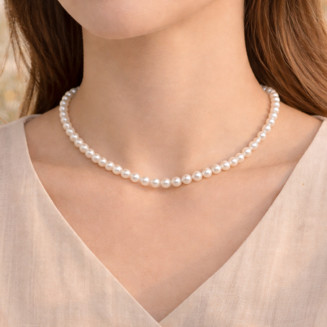 진주 목걸이 여성용 우아한 데일리 악세사리
