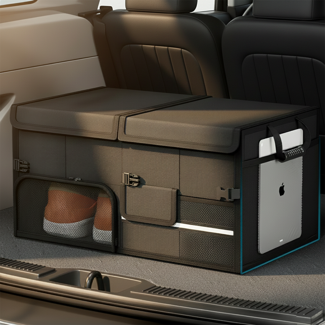 뉴잇지 자동차 트렁크 차량 용품 정리함, black