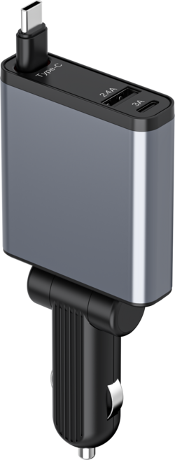 SUNRIVER 차량용 초고속 충전기 PT-61, Type-C, 3in1