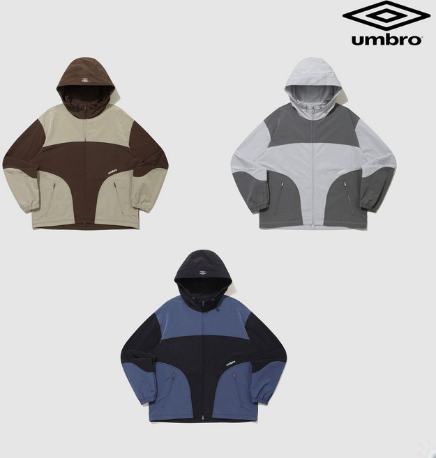 [백화점정품]엄브로 UMBRO웨이파인더 배색 후드형 바람막이 자켓 UQ123CJK12 3종 택1