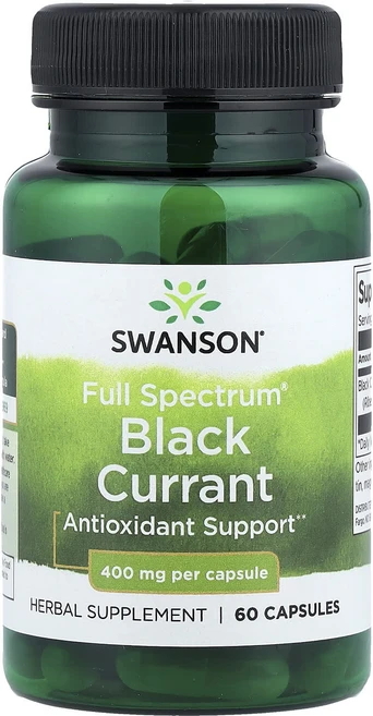 건강챙기세요 Swanson Full Spectrum® 블랙 커런트 400mg 캡슐 60정 백살까지오래오래, SwansonFullSpectrum블랙커런트400mg캡, 1개 - 쿠팡