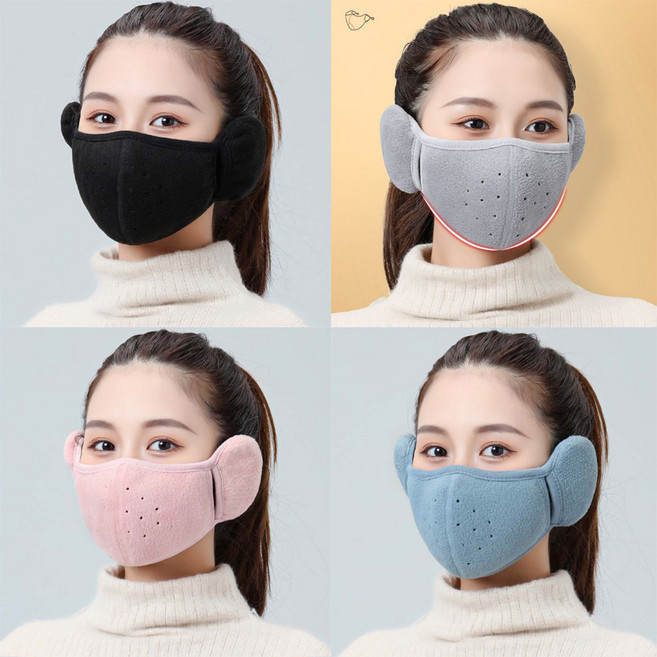 1+1 일체형 귀마개 마스크 귀덮개 겨울 방한 마스크 다회용 남녀공용