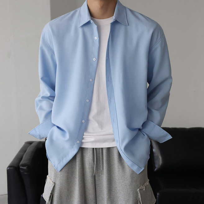 베이직바이블 쿨에어 린넨 여름 오버핏 셔츠 남방(14color)