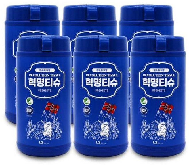 데일리아이디어 레볼루션 혁명티슈 85매 X 6통 I