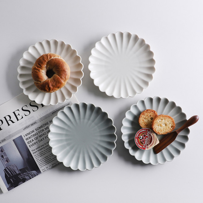 네이처 무광 앞접시 7인치 4p 세트 2color 택1, 혼합 평접시 7인치 4p세트, 혼합, 1개