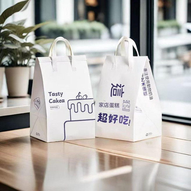 蛋糕保溫袋 烘焙甜點外送保冷袋, 印字 - CaKae, 1套