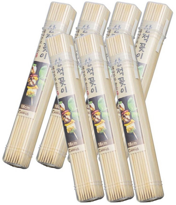 생활미소 대나무로 만든 산적꽂이 80입, 18cm 7개, 80개입