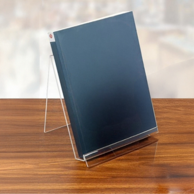 Orosy 다용도 POP 아크릴 스탠드 진열대 책 거치대 A5 대형, 투명