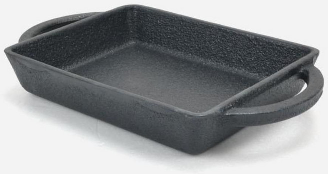 그릴후라이팬 스테이크 감바스 무쇠 직사각 주물팬 (중) jun*605oI, 직사각형, 1개