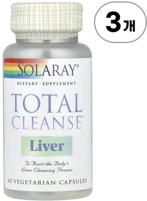 솔라레이 토탈 클렌즈 리버 (간) Solaray Total Cleanse™ Liver 60정, 3개 - 쿠팡