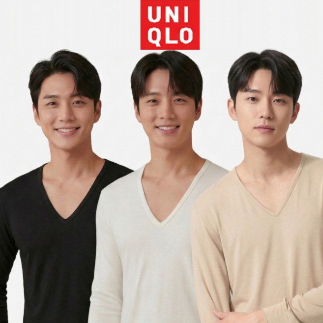 유니클로 히트텍 남성 V넥 긴팔 (일본매장판)