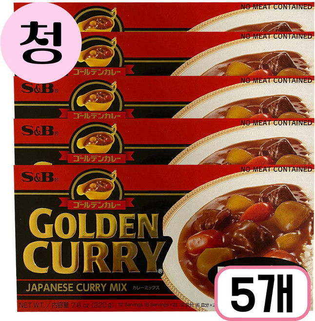 에스앤비 골든카레 아주매운맛, 220g, 5개