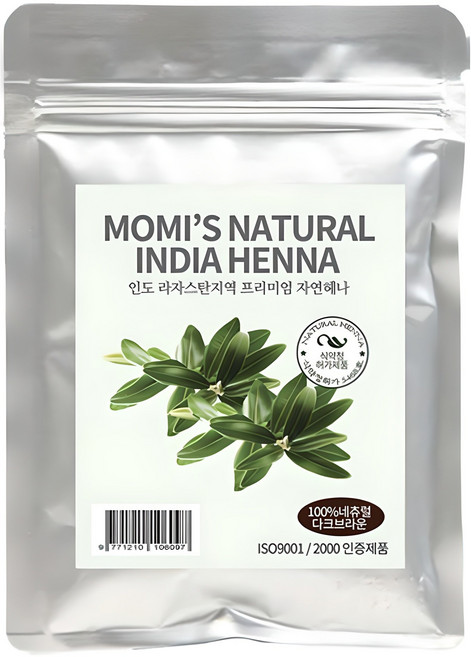 모미스 네츄럴 인디아 헤나 100g, 네츄럴다크브라운, 1개