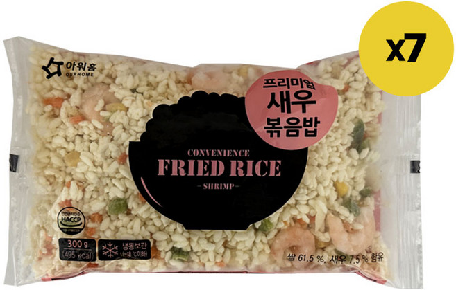 아워홈 프리미엄 새우볶음밥, 300g, 7개