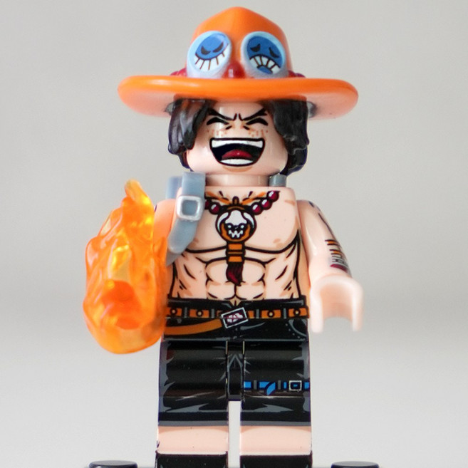 핸드브릭 팩토리 커스텀 미니브릭 피규어 원피스 해적 호환 블록호환, 062. 포트거스 D 에이스, 1개