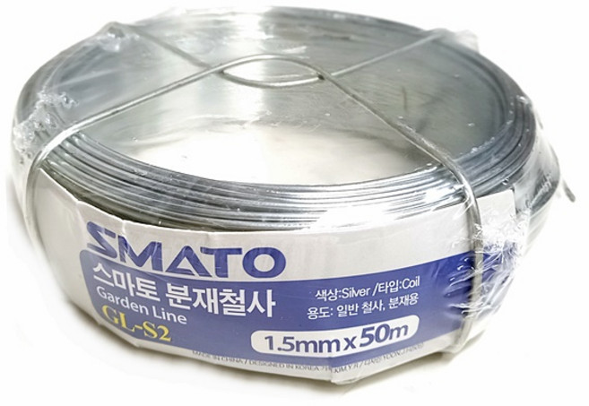 다파라닷컴 아연철사 1.5mm 50m, 1개