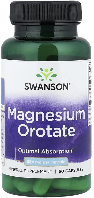 Swanson 마그네슘 오로테이트 654mg 베지 캡슐 60정, Swanson마그네슘오로테이트654mg베지캡슐60정, 1개 - 쿠팡