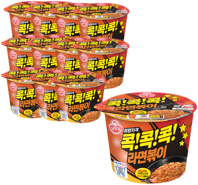 오뚜기 콕콕콕 라면볶이 컵라면 120g, 12개