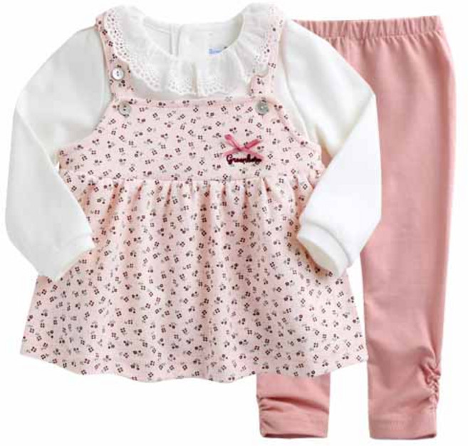 그린베베 국내생산 영유아용 메리멜빵 원피스 3종세트