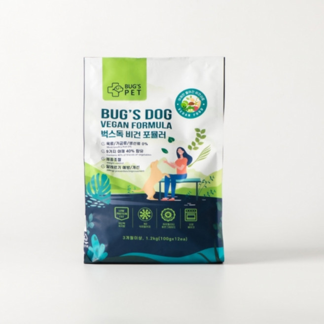 [웰빙케어] 벅스독 비건포뮬러1.2kg+샘플(30gx2개 증정), 2개, 1.2kg