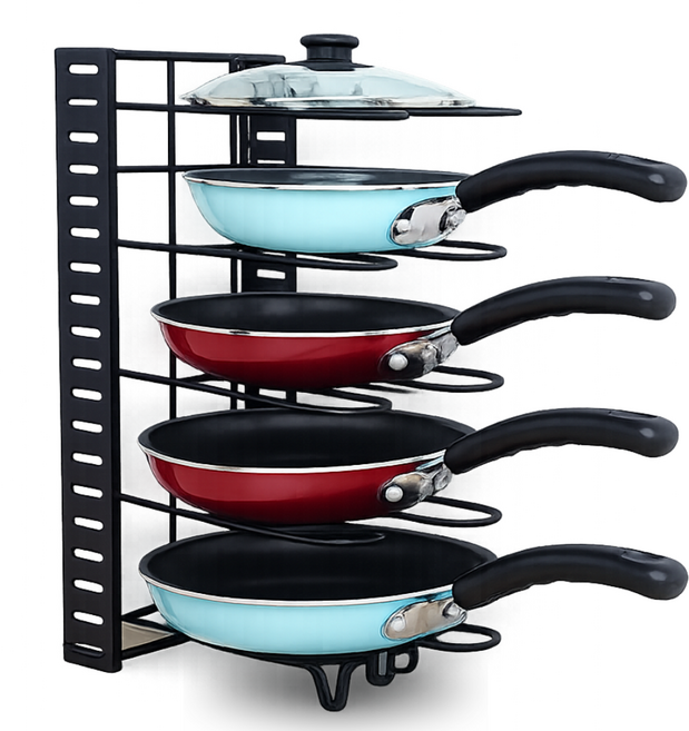 노반 스텐 후라이팬 냄비 거치대 논슬립 위생 매트 구성, 1개, 블랙, 1단