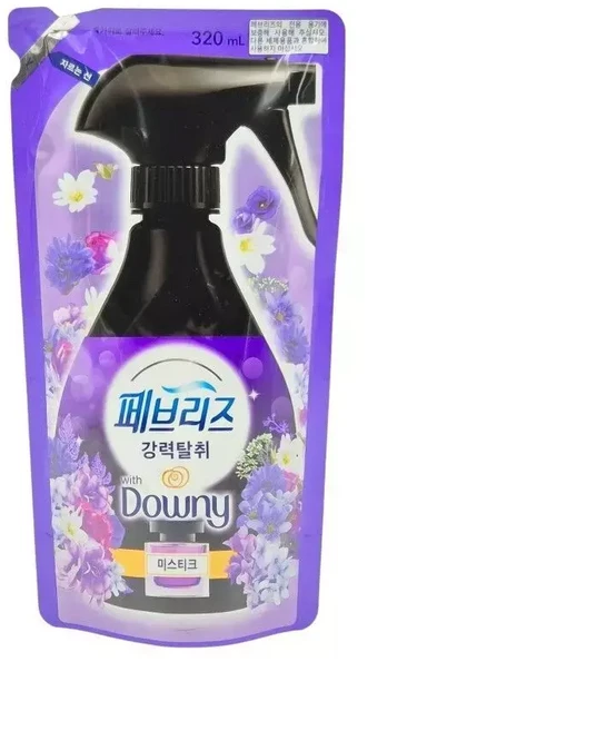 페브리즈 섬유탈취제 다우니 미스티크향 320ml 리필 냄새제거 스프레이 휴대용 옷제 장방제 제거 옷장, 1개