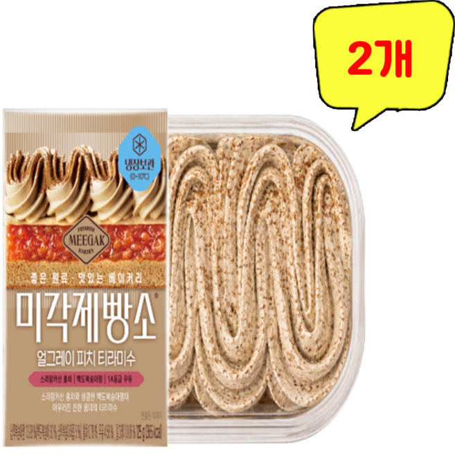 삼립)얼그레이피치티라미수, 2개, 125g