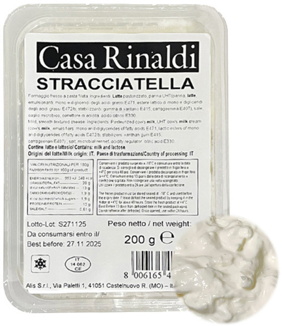 까사리날디 스트라치아텔라 냉동 치즈 200g 부라타 크리미 우유 치즈, 2개