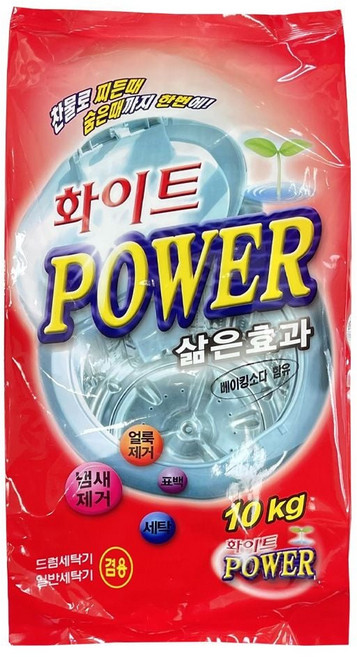 화이트파워 세탁세제 분말세제, 10kg, 1개