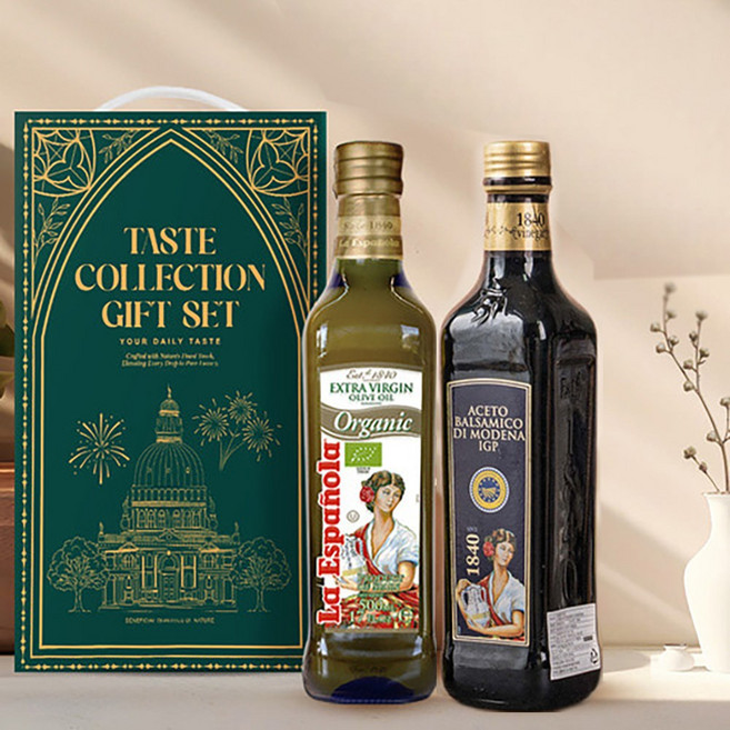 에스파뇰라 유기농 엑스트라버진 올리브오일 발사믹식초 선물세트, 1개