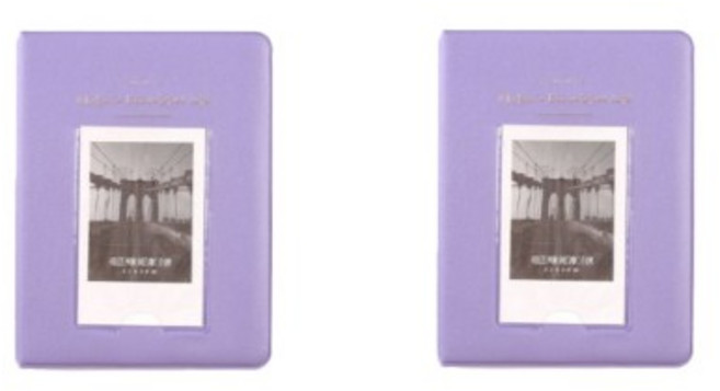 포토 폴로라도 사진 미니 접착식 사진첩 앨범 2개 1세트, 퍼플+퍼플 2개 1세트