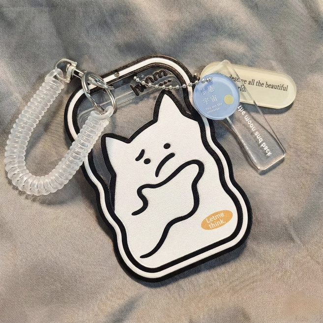 방과후시간표키링 교통카드 카드케이스 포카키링, 1개, 흠 고양이