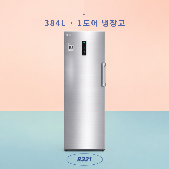 LG전자 컨버터블 패키지 384L 1도어 냉장고 방문설치, 샤인, R321S