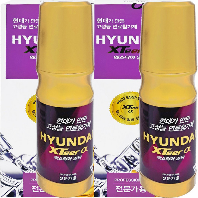 현대 엑스티어 알파프로(전문가용) 가솔린 휘발유 경유 디젤 500ml, 1세트, 가솔린/휘발유, 2개