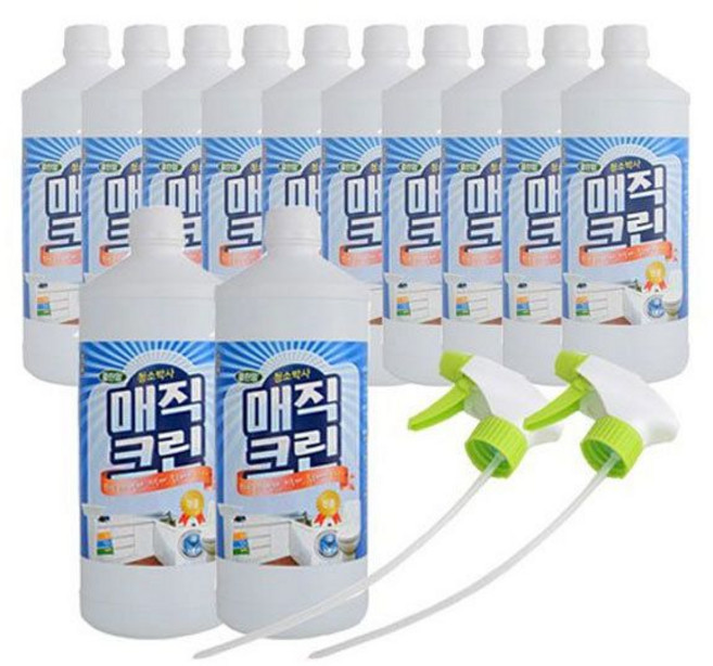매직크린 500ml 12병 분사노즐 2개 세트 욕실세정제