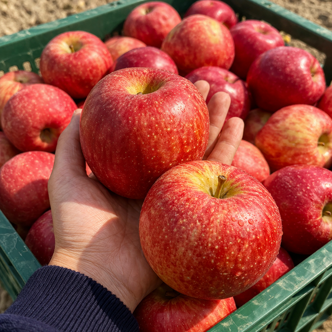 [원쁠원 1+1] 안동 껍질까지 통으로먹는 꿀부사 사과 5KG 대과 (총 10키로 배송), 1박스, 10KG