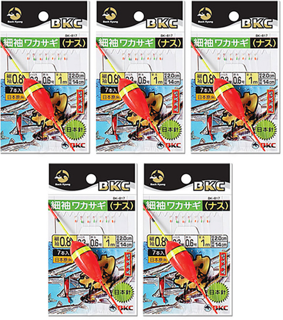 BKC 얼음낚시 빙어채비 7본 빙어 낚시 바늘 BK-817, 1개