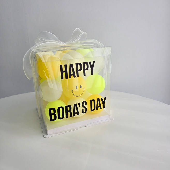 이벤트홀릭 DIY 벌룬박스 자유레터링 생일풍선파티용품, 1개, 07.옐로우